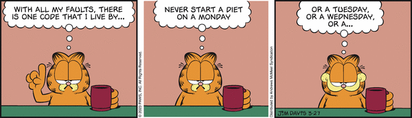 Komiksy garfield - komiks z dnia 27/03/2023