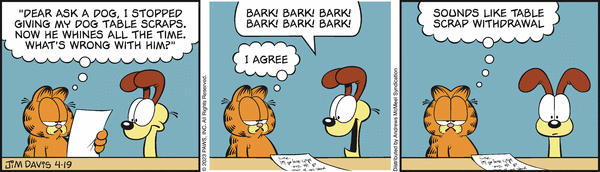 Komiksy garfield - komiks z dnia 19/04/2023