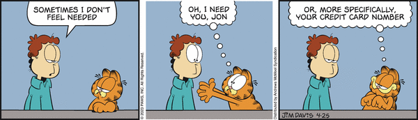 Komiksy garfield - komiks z dnia 25/04/2023