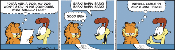 Komiksy garfield - komiks z dnia 17/05/2023